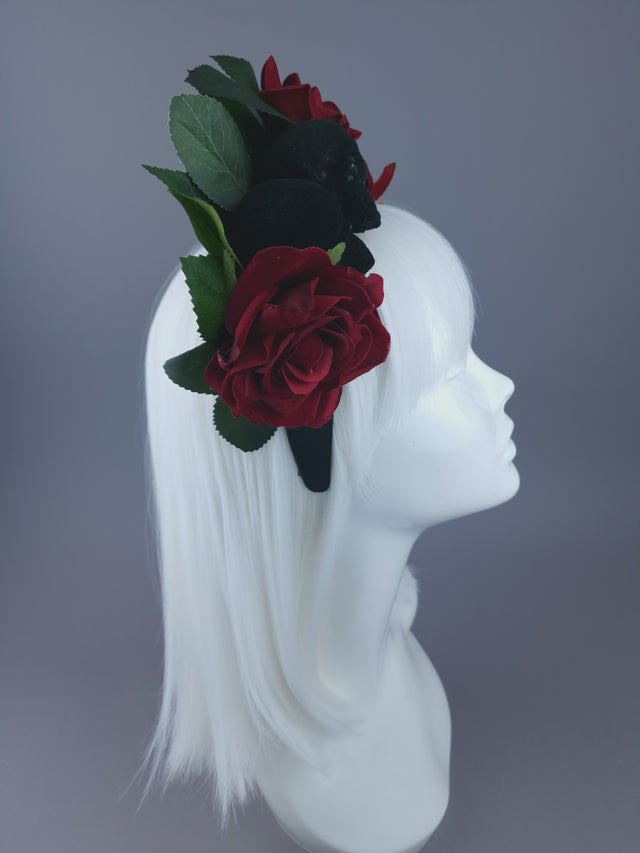 Pearls & Swine: Roses & Skulls Headdress "Death To The Lovers"