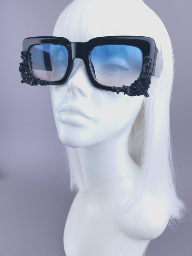 Pearls & Swine: Unisex Square Filigree Sunglasses