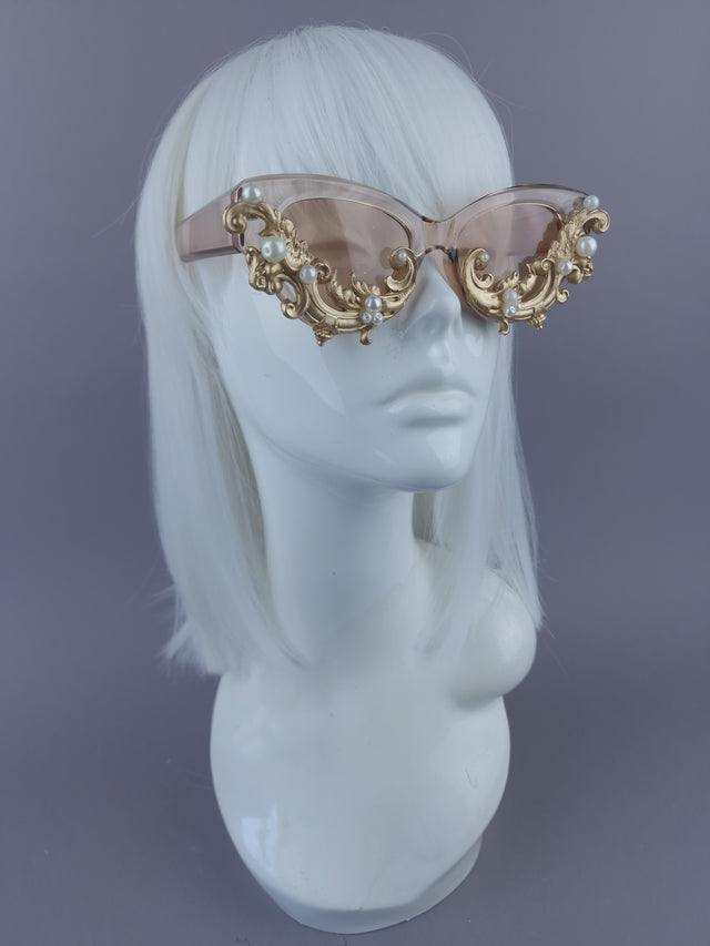 Pearls & Swine: Gold Filigree & Pearl Sunglasses - LIMITED EDITION
