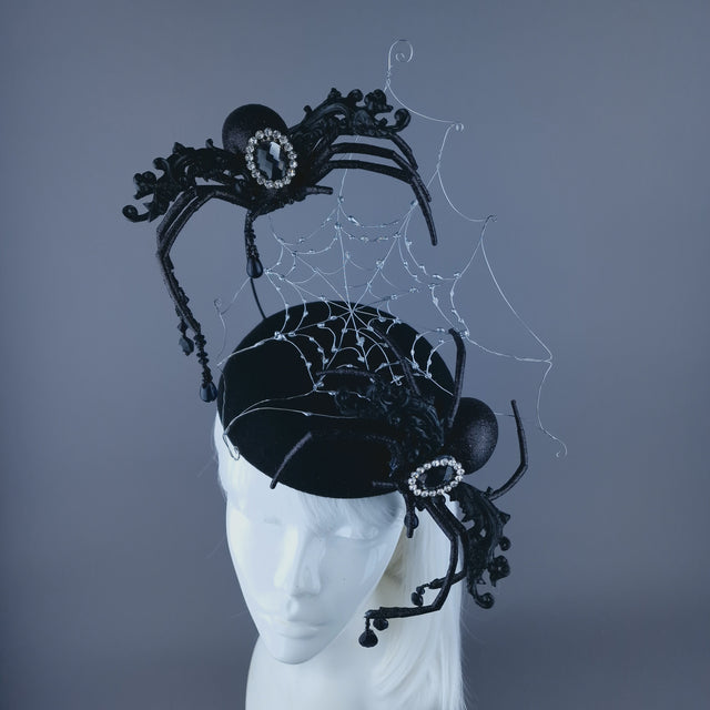 "Hunt" Spiders & Web Fascinator Hat