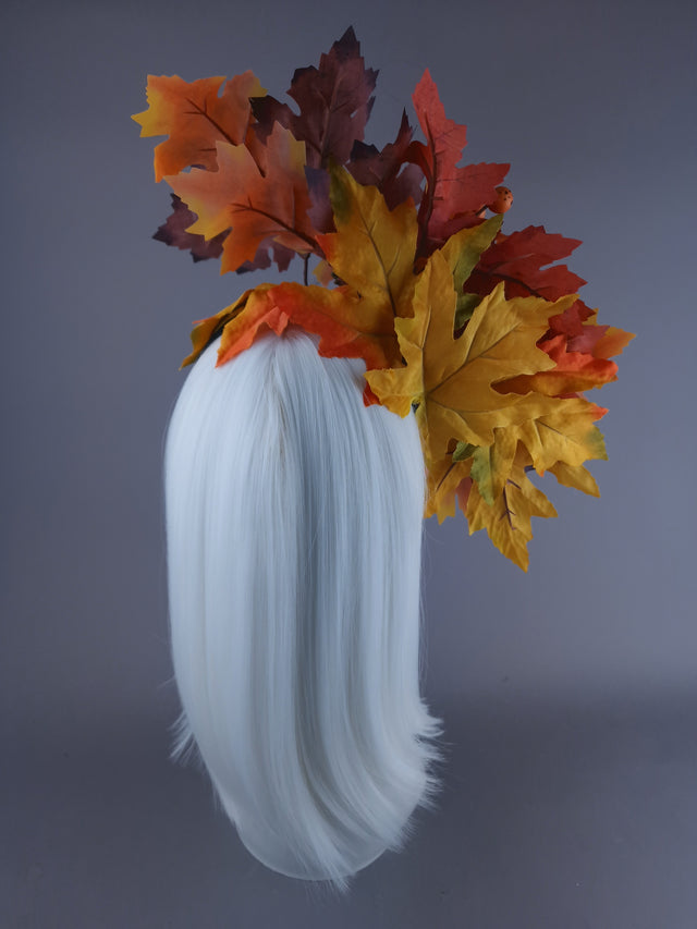 "Fall" Autumn Leaf & Pumpkin Headdress