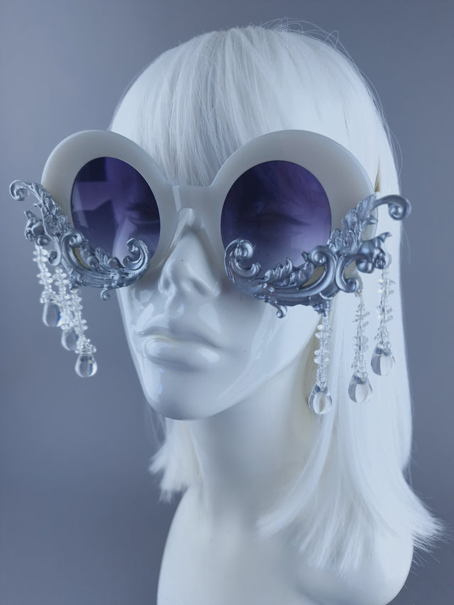 SAMPLE - Silver Filigree Beading Sunglasses