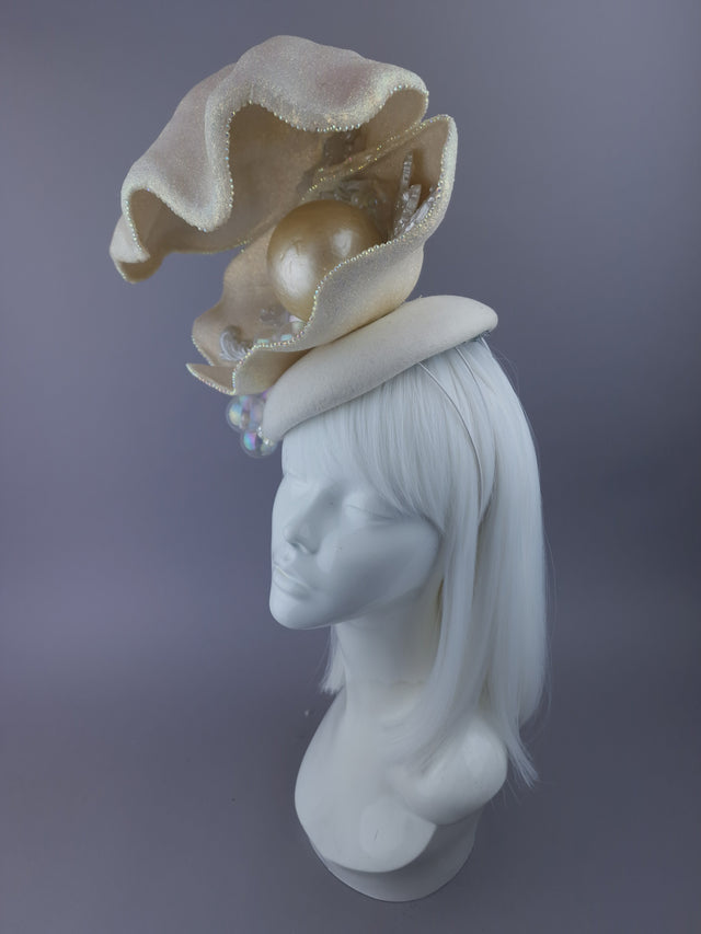 Pearls & Swine: Bespoke Commission Shell Headpiece with Sunglasses