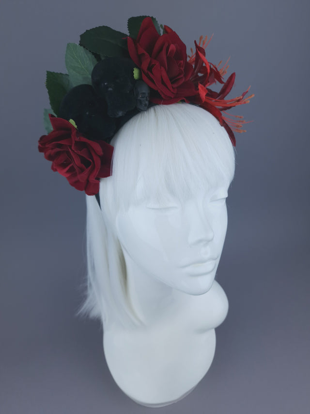 Pearls & Swine: Roses & Skulls Headdress "Death To The Lovers"