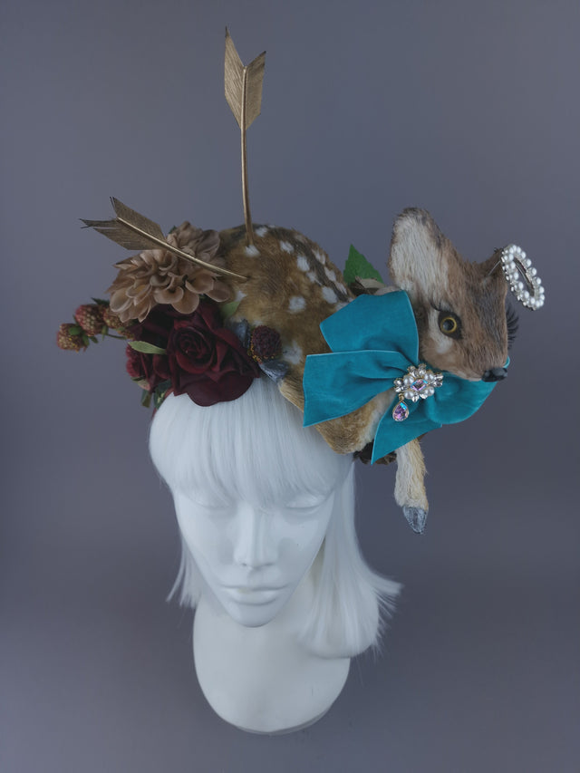 Pearls & Swine: Headpiece Faux Deer Fawn Floral "Dearest"