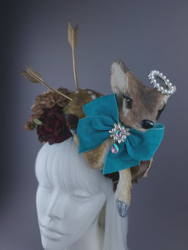Pearls & Swine: Headpiece Faux Deer Fawn Floral "Dearest"