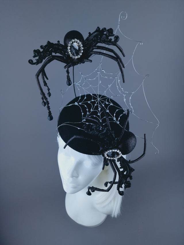 "Hunt" Spiders & Web Fascinator Hat