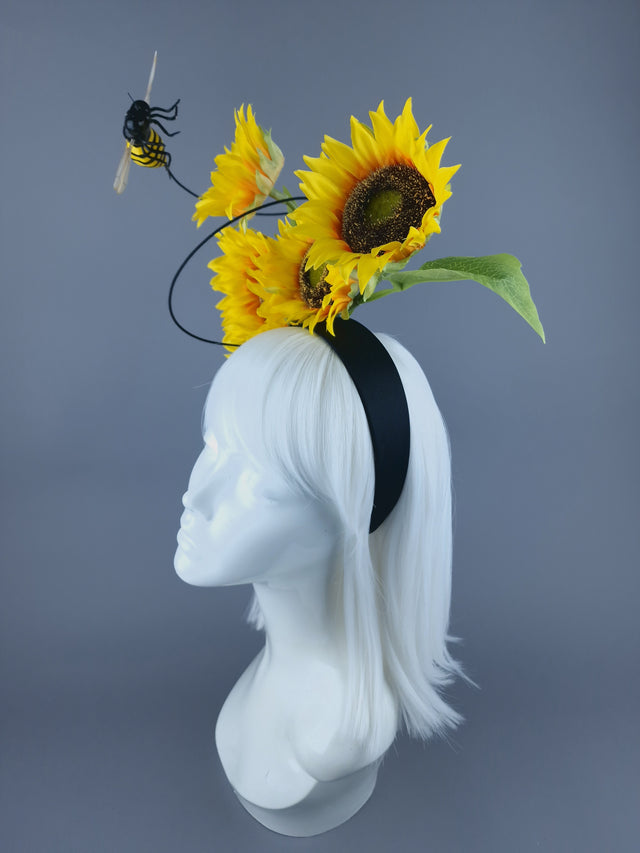 "Shine" Sunflowers & Bee Flower Headdress