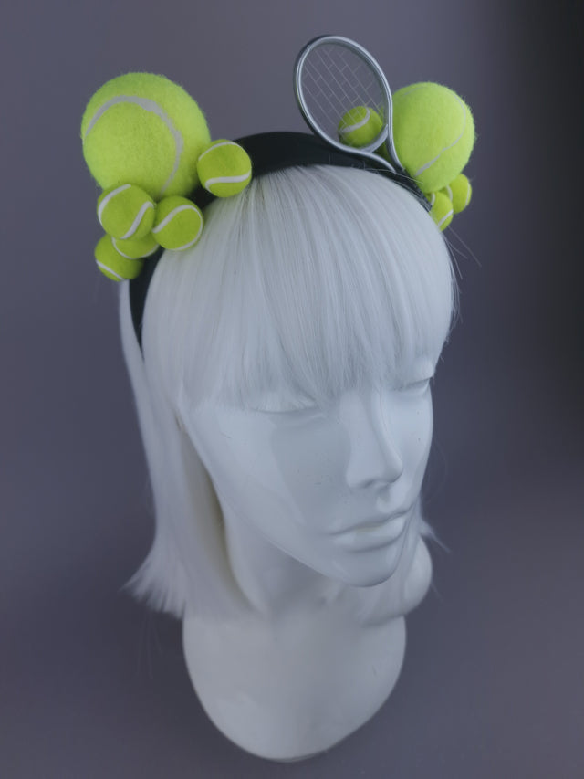 Pearls & Swine: Wimbledon Headpiece Tennis Racket & Balls
