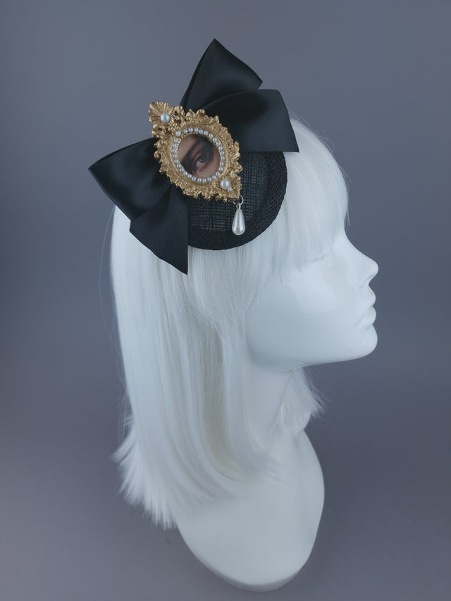 Pearls & Swine: Framed Lover's Eye Mini Fascinator "Dearest"
