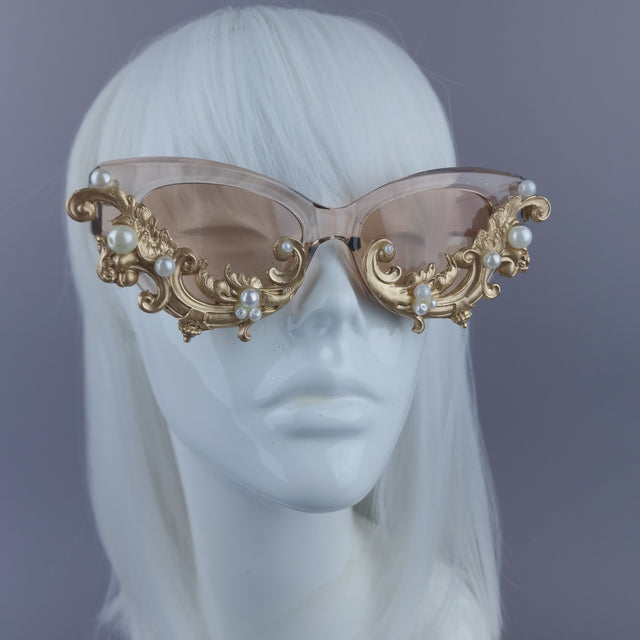 Pearls & Swine: Gold Filigree & Pearl Sunglasses - LIMITED EDITION