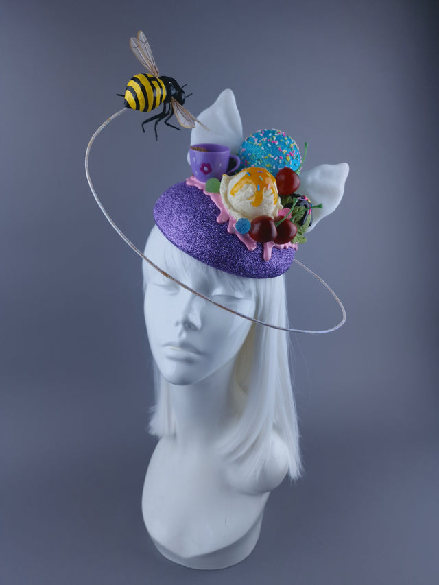 "Tempt" Sweetie & Bee Party Fascinator Hat