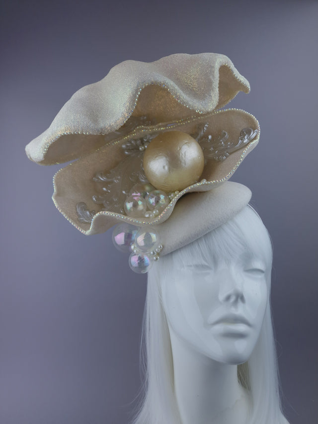 Pearls & Swine: Bespoke Commission Shell Headpiece with Sunglasses