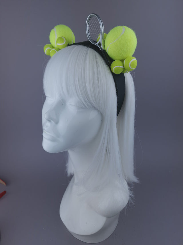 Pearls & Swine: Wimbledon Headpiece Tennis Racket & Balls