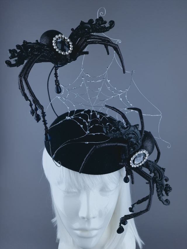 "Hunt" Spiders & Web Fascinator Hat