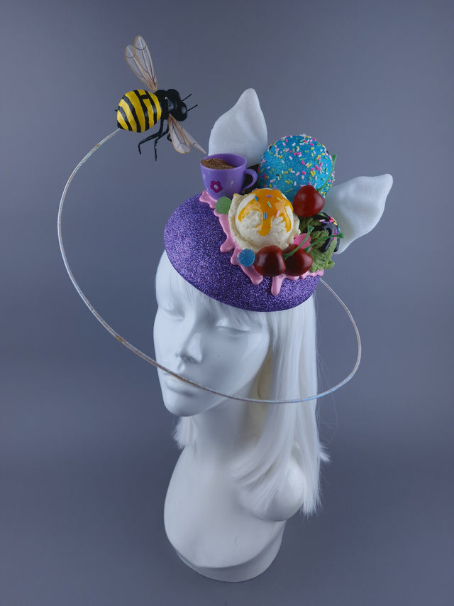 "Tempt" Sweetie & Bee Party Fascinator Hat