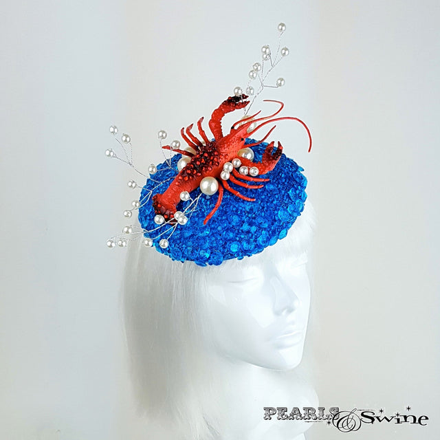Lobster and shimmering ocean hat