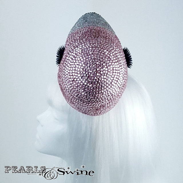 Surreal Pink Crystal Flamingo Hat "Chica"