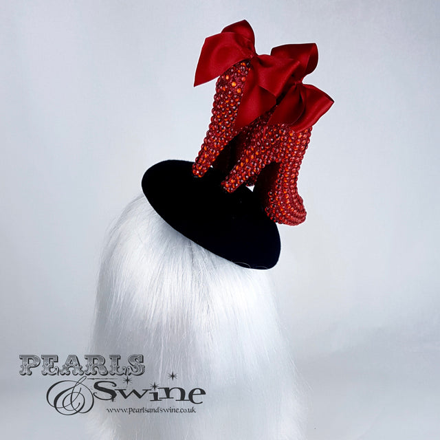 red bows heel shoes dorothy hat