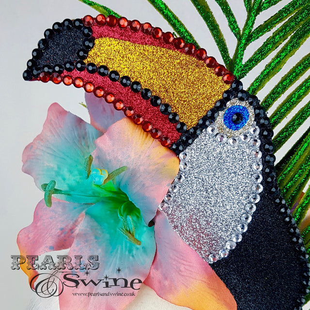 "Costa Rica" Toucan Tropical Flower Hat