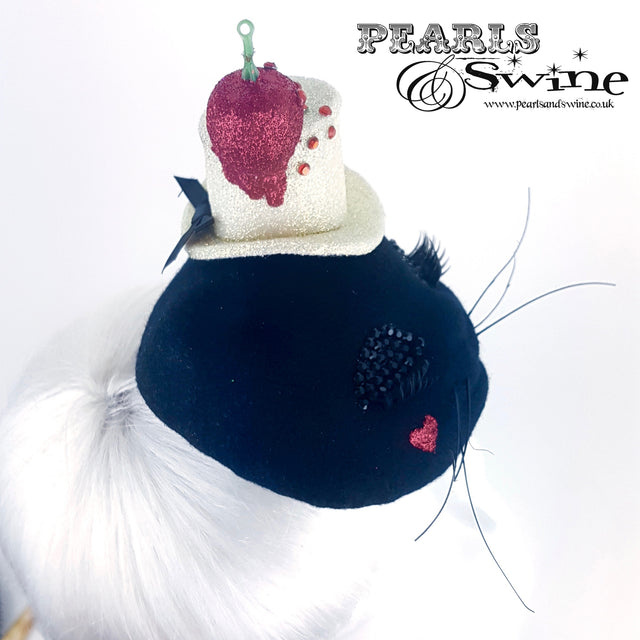 "Meow" Black Cat Cherry Hat