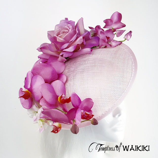 "Blossom" Pink Orchid Rose Royal Ascot Hat
