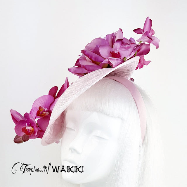 "Blossom" Pink Orchid Rose Royal Ascot Hat