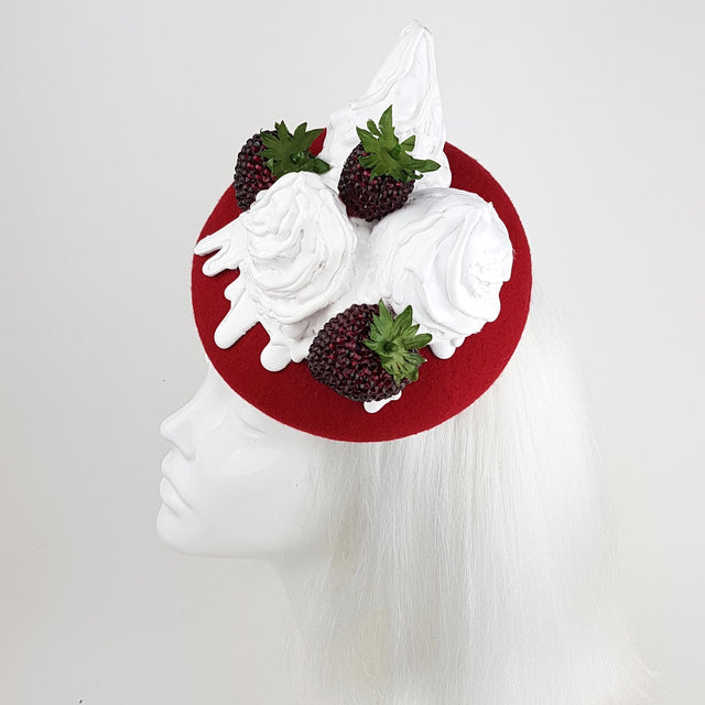 "Merengón de Fresas" Strawberries and Cream Hat