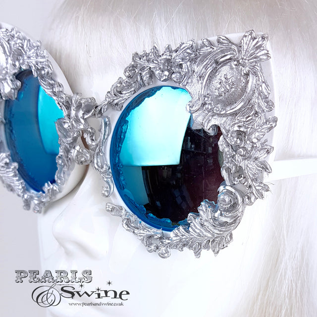 "Versailles" Silver Filigree Ornate Sunglasses