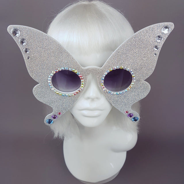 "Metamorphosis" Diamond Glitter Butterfly Sunglasses