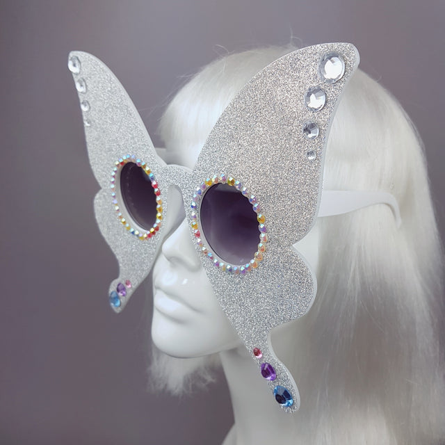 "Metamorphosis" Diamond Glitter Butterfly Sunglasses
