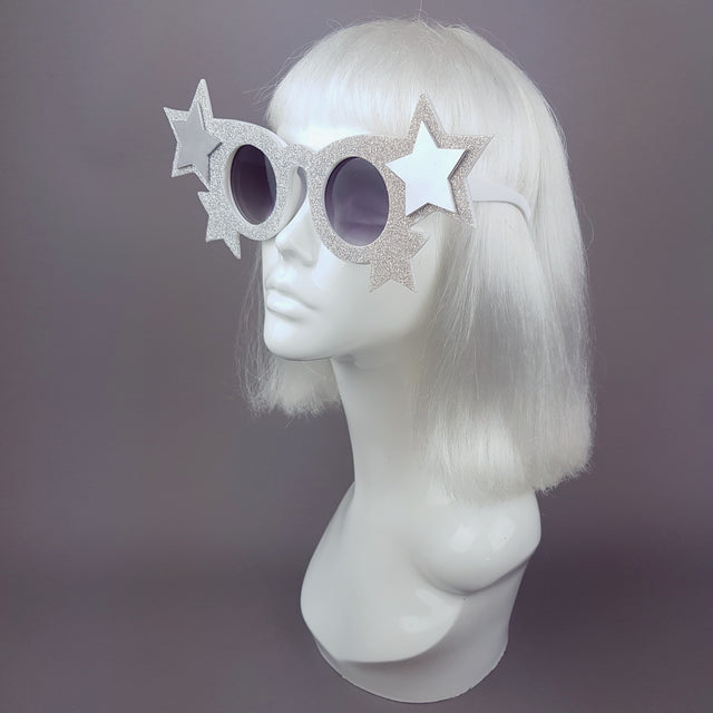 "Starry Eyed" Diamond Glitter Stars Sunglasses