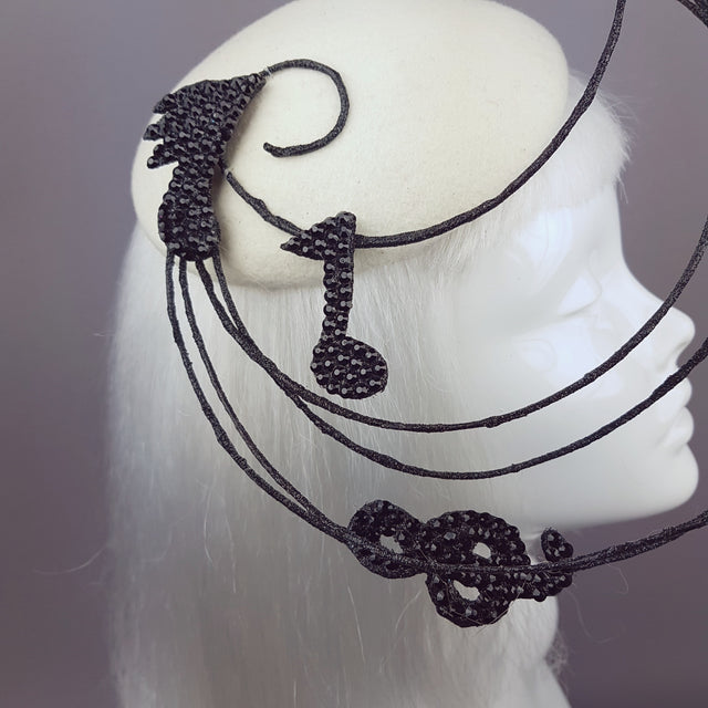 "Play on" Jewelled Musical Notes Hat