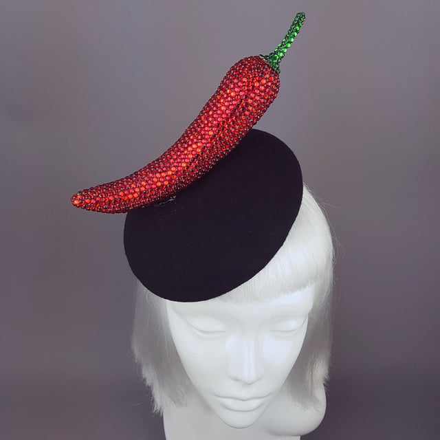 "Sexy Señorita" Red Crystal Chilli Hat