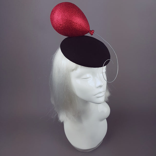 "Le Ballon Rouge" Red Glitter Balloon Hat