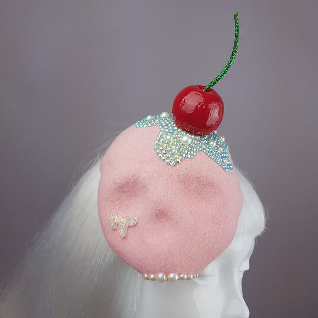"Crema" Crystal Skull Cherry Hat