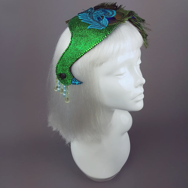 "Mayura" Vintage Style Peacock Hat