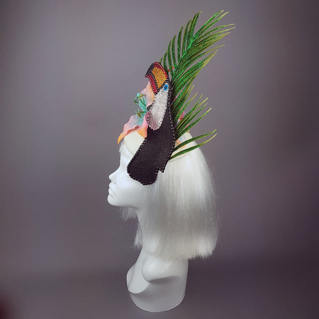 "Costa Rica" Toucan Tropical Flower Hat