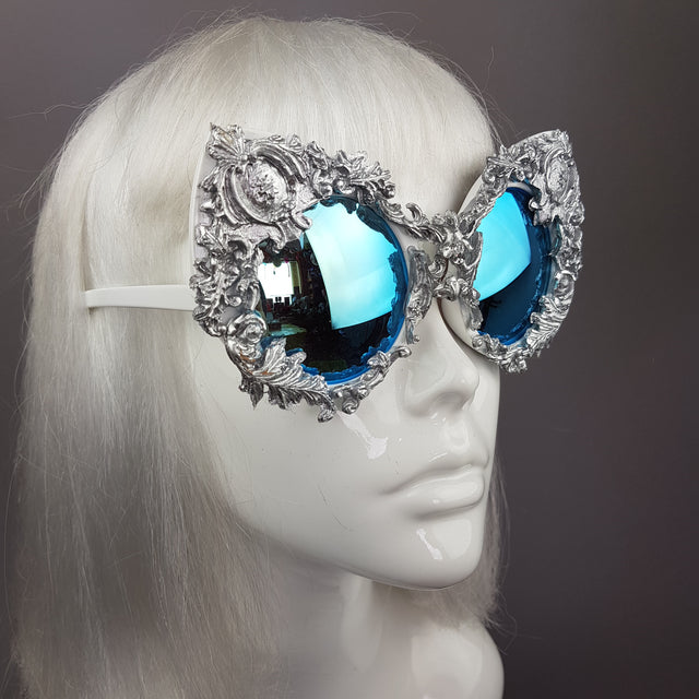 "Versailles" Silver Filigree Ornate Sunglasses