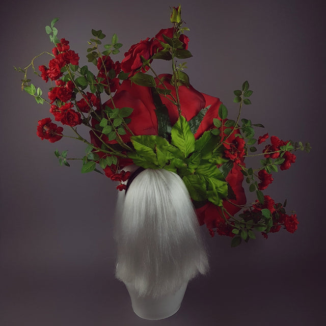 "Wild Roses" Giant Red Rose Hat