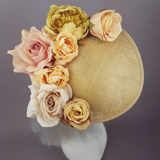 "Fiore" Gold Floral Royal Ascot Hat