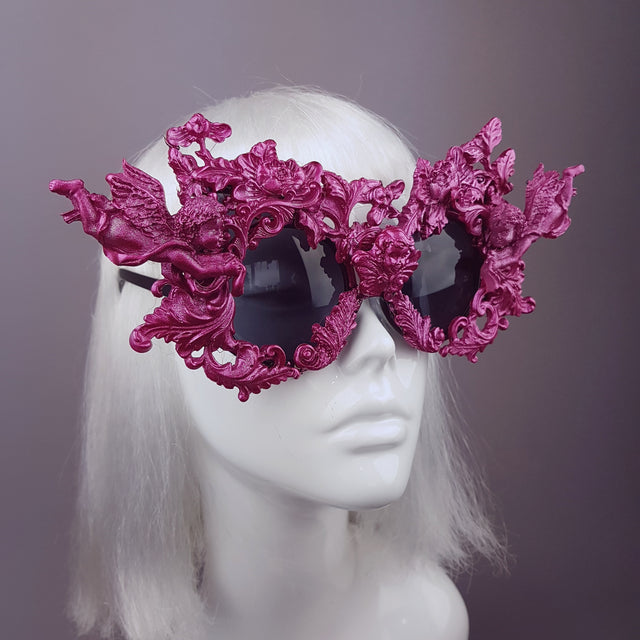 "Rococo" Pink Filigree Ornate Sunglasses