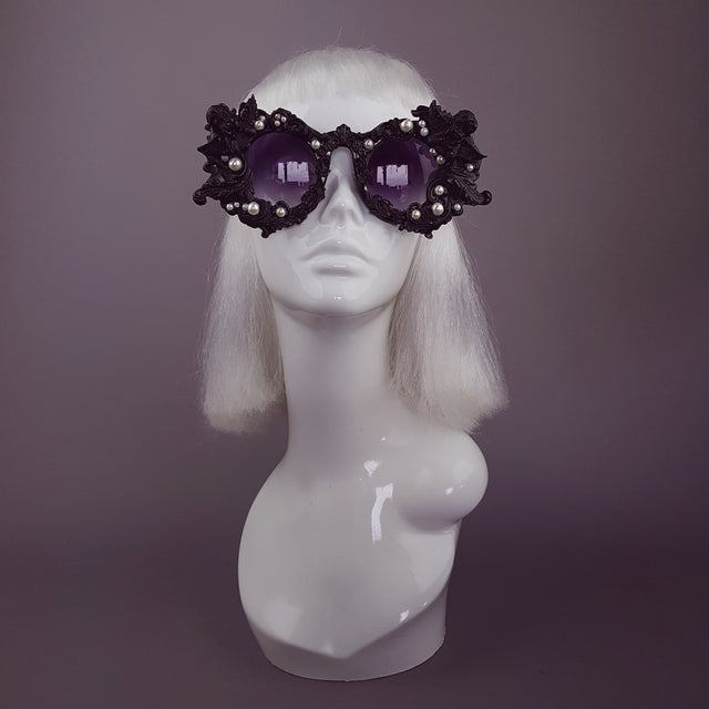 "Coven" Black Filigree Ornate Sunglasses