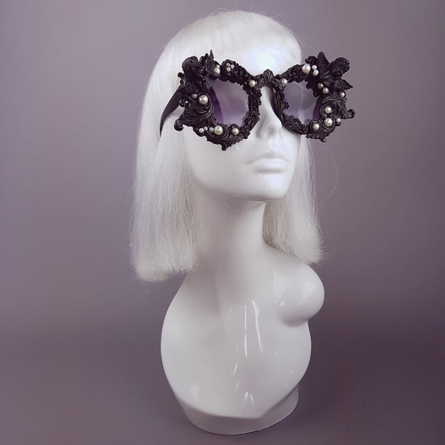 "Coven" Black Filigree Ornate Sunglasses