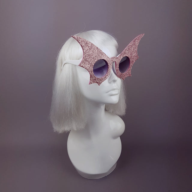 "Mademoiselle Pipistrelli" Pink Bat Wing Sunglasses