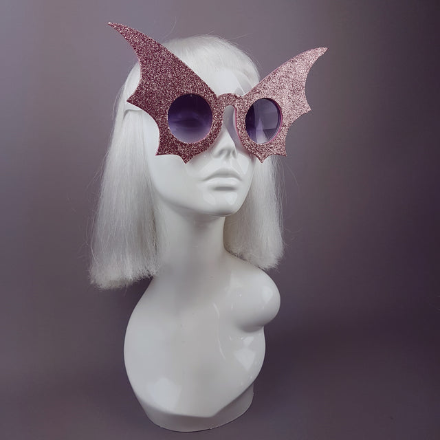"Mademoiselle Pipistrelli" Pink Bat Wing Sunglasses