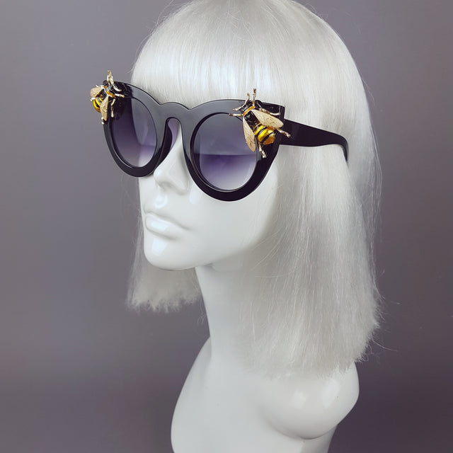 "Buzz" Black Yellow Bee Sunglasses