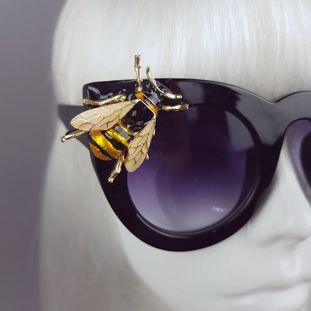 "Buzz" Black Yellow Bee Sunglasses