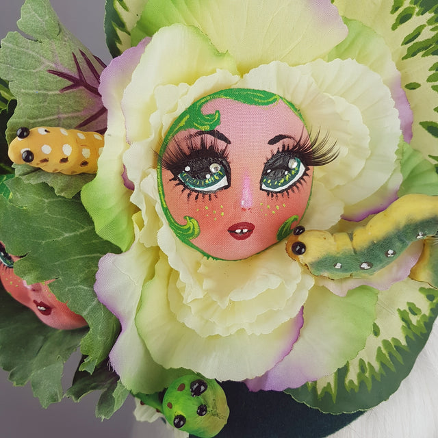 "Petit Chou" Surreal Cabbages Doll Face Hat
