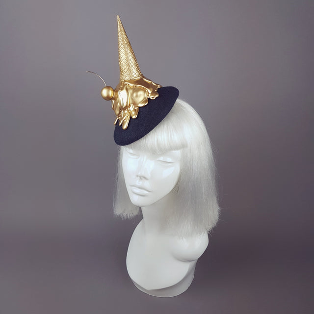 "Gelato" Surreal Gold Dropped Ice Cream Hat